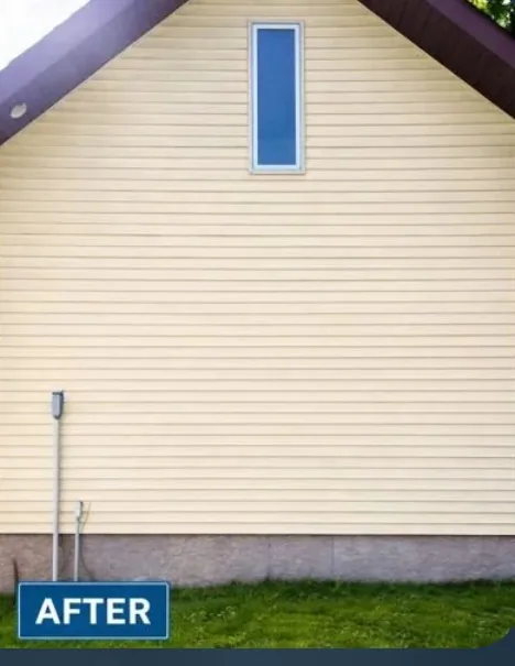 Improved curb appeal after exterior cleaning on a home in Duluth, MN